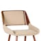 Armen Living Panda Mid-Century Dining Chair in Walnut Finish and Brown Fabric LCPNSIWABR - alternate 6